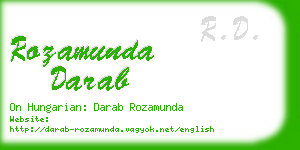 rozamunda darab business card